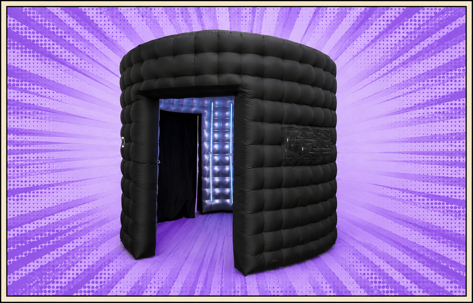 Enclosed Inflatable Booth — Black