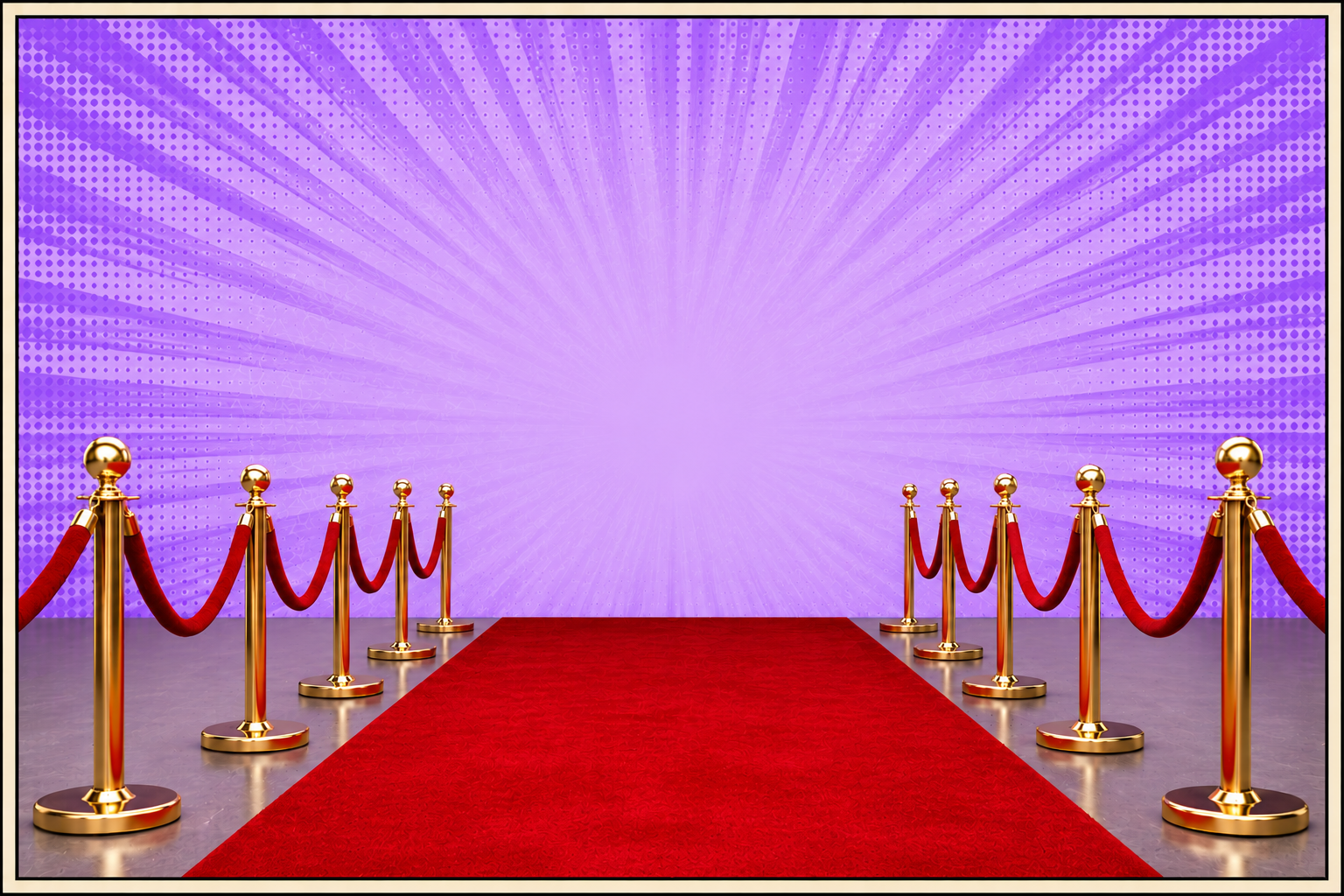 Red Carpet & Gold Stanchions
